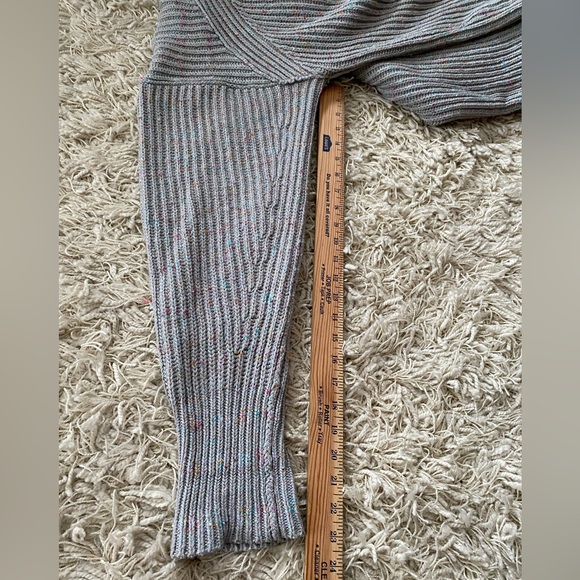 Free People Leo Sweater Silver Gleam Combo XS Oversized - Picture 8 of 16